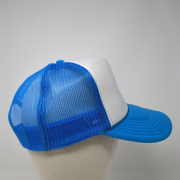 DS Snapback Trucker Hat Blue One Size Adjustable Mesh Back Rope Otto Polyester - Picture 4 of 8